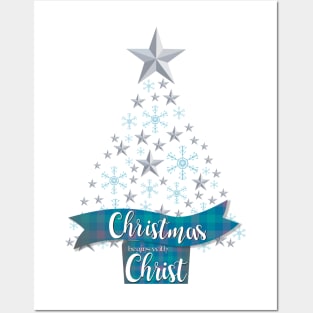 Christmas Begins with Christ Christmas Tree Posters and Art